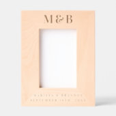 Gepersonaliseerde Paar Bruiloft Monogram Initialen Gegraveerde Lijstjes (Voorkant)