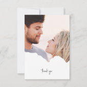 Gepersonaliseerde paar foto bruiloft dank u bedankkaart (Voorkant)