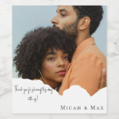 Gepersonaliseerde paar foto bruiloft wijn gunst wijn etiket (Enkel label)