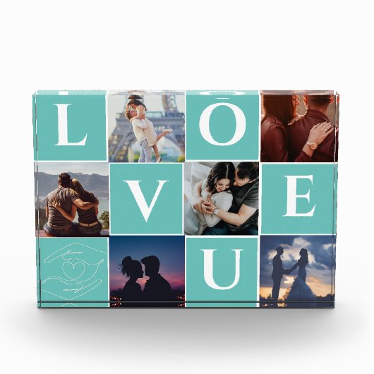 GEPERSONALISEERDE PAAR FOTO COLLAGE GIFT VOOR ECHT (Voorkant)