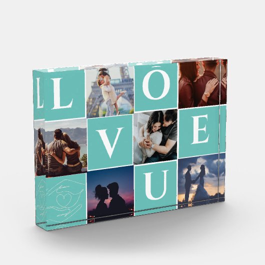 GEPERSONALISEERDE PAAR FOTO COLLAGE GIFT VOOR ECHT (Links)