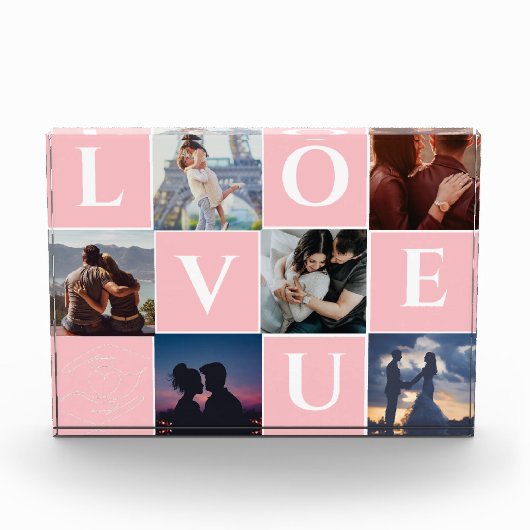 GEPERSONALISEERDE PAAR FOTO COLLAGE GIFT VOOR ECHT (Voorkant)