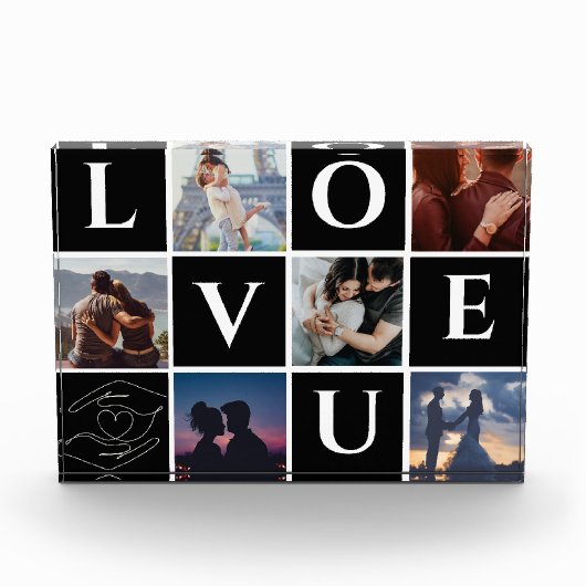 GEPERSONALISEERDE PAAR FOTO COLLAGE GIFT VOOR ECHT (Voorkant)