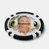 Gepersonaliseerde Paar Foto & Naam Beslissing Munt Poker Chips (Enkel)