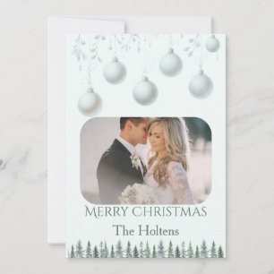 Gepersonaliseerde paar kerstfotokaart feestdagenkaart