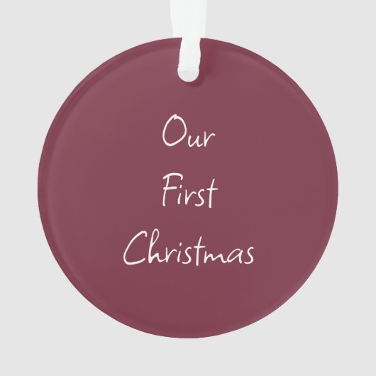 Gepersonaliseerde Paar Kerstmis Foto Ornament (achterkant)