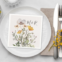 Gepersonaliseerde Paar Monogram Gedroogde Wildbloe