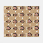Gepersonaliseerde Paar Namen en Foto, Moderne Kame Fleece Deken (Voorkant (Horizontaal))