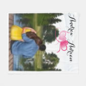 Gepersonaliseerde paar Valentijnsdag 2024 Fleece Deken (Voorkant (Horizontaal))