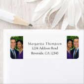 Gepersonaliseerde paar witte retour adreslabels etiket (Insitu)