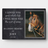 Gepersonaliseerde Paard Foto Memorial Fotoplaat (voorkant)