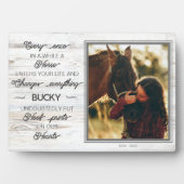 Gepersonaliseerde Paard Foto Memorial Fotoplaat (voorkant)