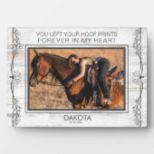 Gepersonaliseerde Paard Foto Memorial Fotoplaat (voorkant)