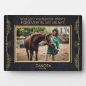 Gepersonaliseerde Paard Foto Memorial Plaque Fotoplaat (voorkant)