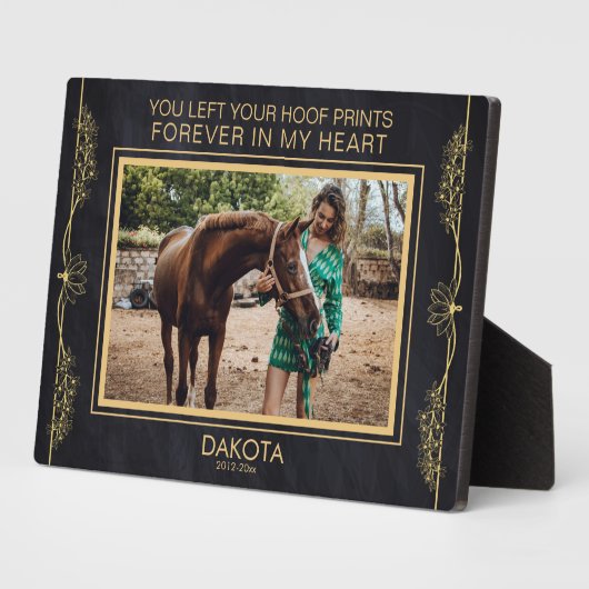 Gepersonaliseerde Paard Foto Memorial Plaque Fotoplaat (Zijkant)
