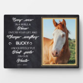 Gepersonaliseerde Paard Memorial Gift Foto Fotoplaat (voorkant)