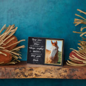 Gepersonaliseerde Paard Memorial Gift Foto Fotoplaat (Zijkant)