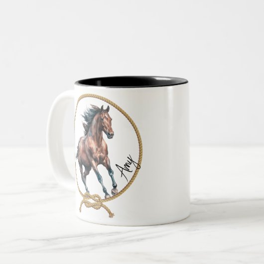 Gepersonaliseerde Paard Mok (Voorkant links)