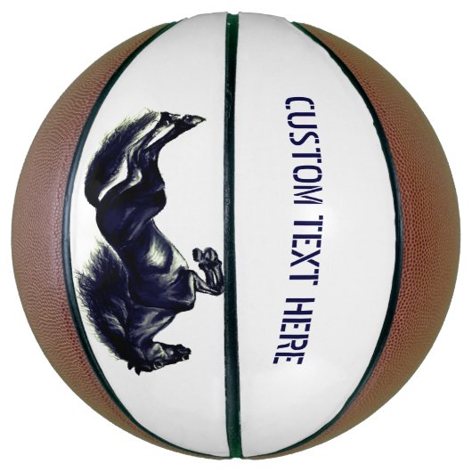 Gepersonaliseerde paardenbasketbal met aangepaste  basketbal (Verticaal)
