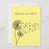 Gepersonaliseerde paardenbloem klok met vlinders kaart (Achterkant)