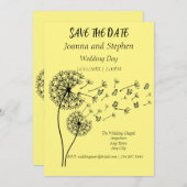 Gepersonaliseerde paardenbloem klok met vlinders kaart (Voorkant / Achterkant)