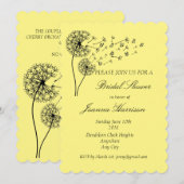 Gepersonaliseerde paardenbloem klok met vlinders kaart (Voorkant / Achterkant)