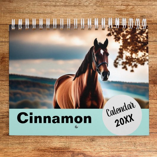 Gepersonaliseerde Paardenfoto's Jaar Creëer Uw Eig Kalender