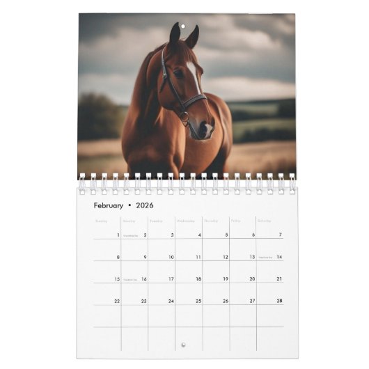 Gepersonaliseerde Paardenfoto's Jaar Creëer Uw Eig Kalender (Feb 2026)