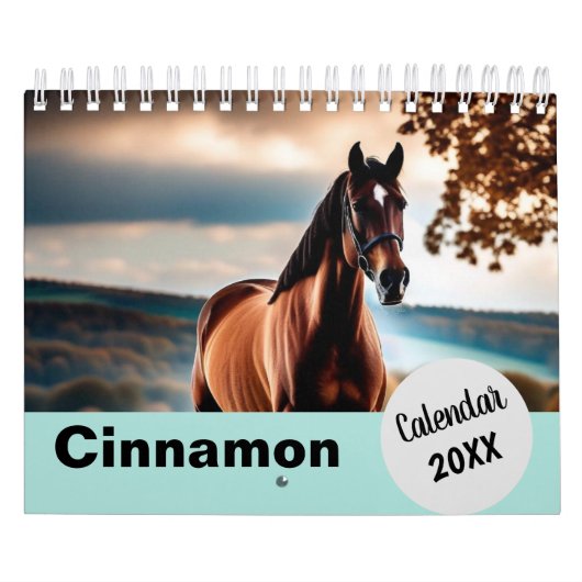 Gepersonaliseerde Paardenfoto's Jaar Creëer Uw Eig Kalender (Hoes)