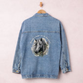 Gepersonaliseerde Paardenliefhebber Naam met Tekst Denim Jacket (Hangar)