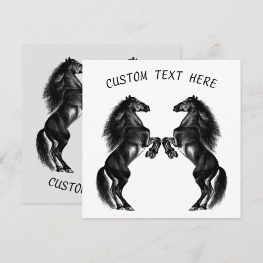 Gepersonaliseerde paardenpaard Kaart met aangepast (Voorkant / Achterkant)