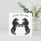 Gepersonaliseerde paardenpaard Kaart met aangepast (Staand voorkant)