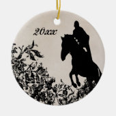Gepersonaliseerde Paardensport Paard Springen Keramisch Ornament (Voorkant)