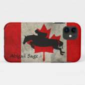 Gepersonaliseerde Paardenspringer Springen Canades Case-Mate iPhone Case (Achterkant (horizontaal))
