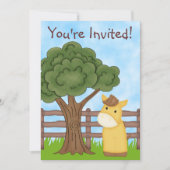 Gepersonaliseerde paardenverjaardagsuitnodiging vo kaart (Voorkant)