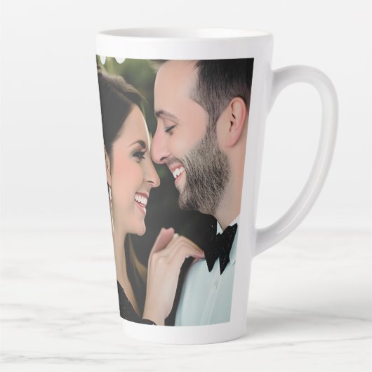 Gepersonaliseerde Paar's Eerste Kerstmis Mok (Rechts)