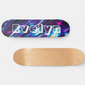 Gepersonaliseerde Paarse Abstracte minimale Afbeel Persoonlijk Skateboard (Horizontaal)