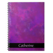 Gepersonaliseerde Paarse Abstracte textuur Notitieboek (Voorkant)