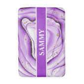 Gepersonaliseerde Paarse Amethist Abstracte badmat (Voorkant Verticaal)
