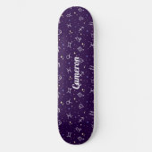 Gepersonaliseerde Paarse Astrologie Skateboard (Voorkant)