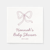 Gepersonaliseerde Paarse Baby showers servetten (Voorkant)