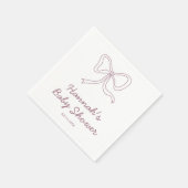 Gepersonaliseerde Paarse Baby showers servetten (Hoek)