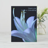 Gepersonaliseerde Paarse bloem close-up bedankkaar Bedankkaart (Staand voorkant)