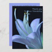 Gepersonaliseerde Paarse bloem close-up bedankkaar Bedankkaart (Voorkant / Achterkant)