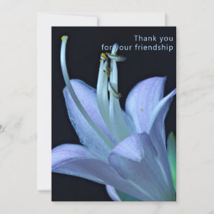 Gepersonaliseerde Paarse bloem close-up bedankkaar Bedankkaart