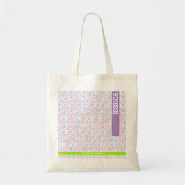 Gepersonaliseerde Paarse bloemnaam Tote Bag