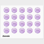 Gepersonaliseerde Paarse Bokeh Wedding Stickers (Vel)