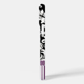 Gepersonaliseerde  Paarse Damask Love Bird Case-Mate iPhone Case (Achterkant / Links)