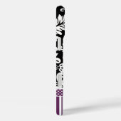 Gepersonaliseerde  Paarse Damask Love Bird Case-Mate iPhone Case (Achterkant / Rechts)