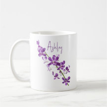 Gepersonaliseerde paarse dendrobium orchidee kunst